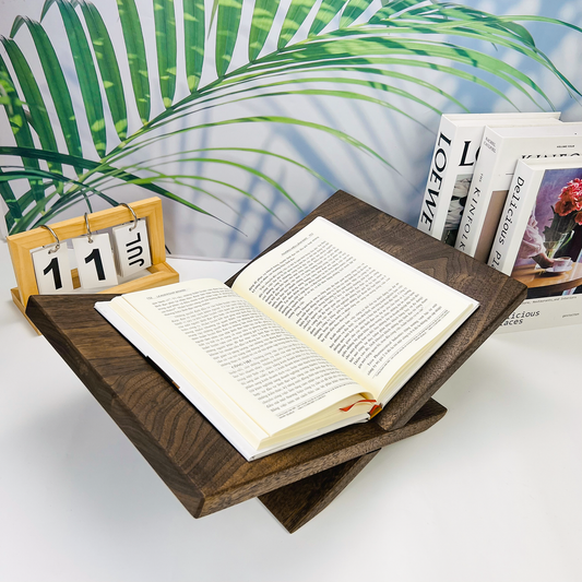 Low Bookshelf in Walnut Wood - maystudio