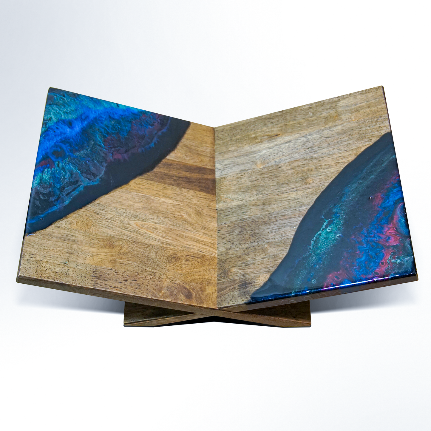 Dark Galaxy Resin Walnut Bookstand - maystudio - Bookstand