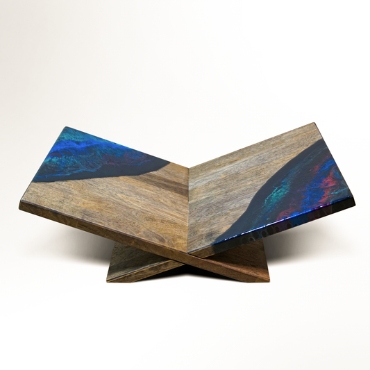 Dark Galaxy Resin Walnut Bookstand - maystudio - Bookstand