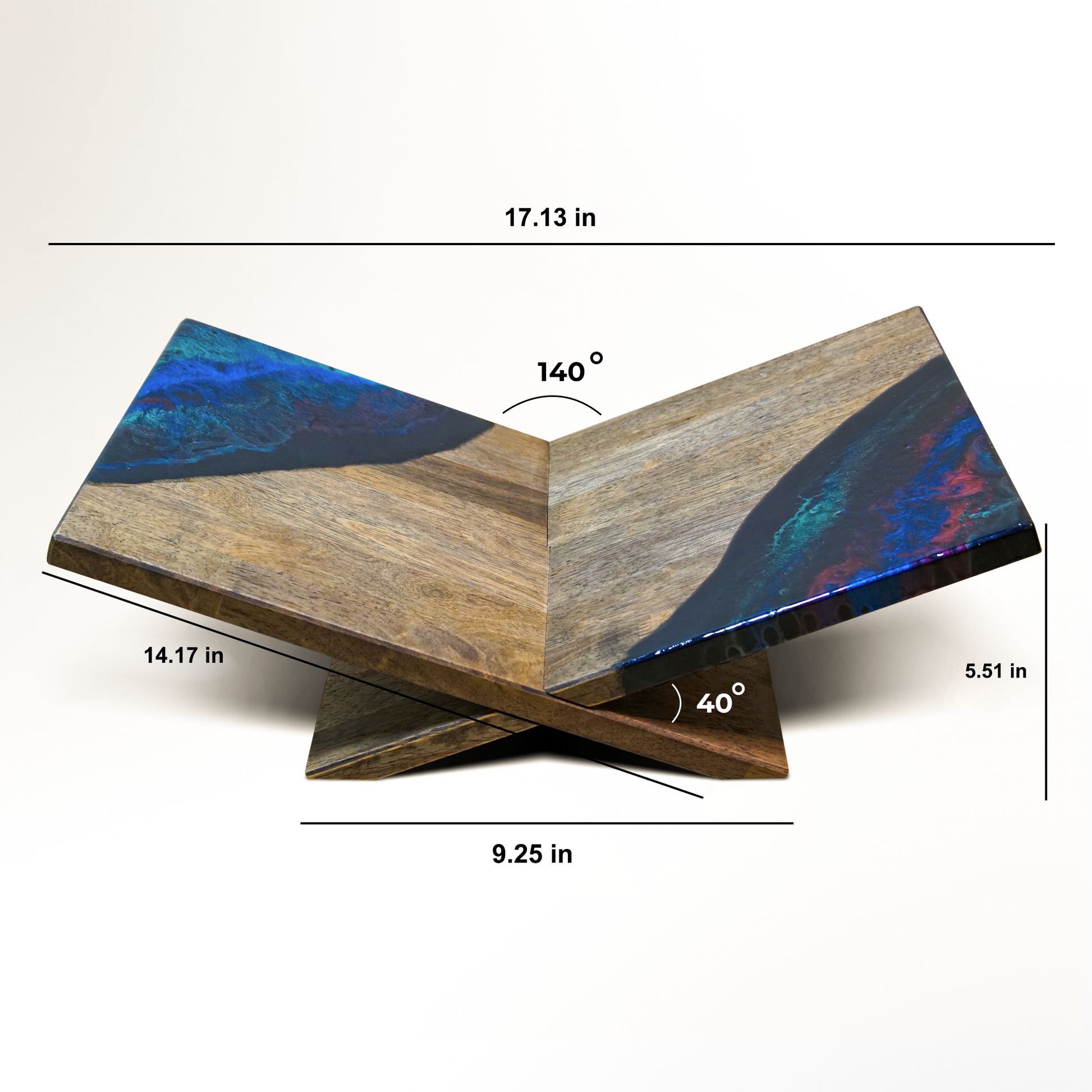Dark Galaxy Resin Walnut Bookstand - maystudio - Bookstand