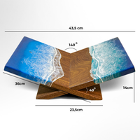 Ocean Resin Oakwood Bookstand - maystudio - Bookstand