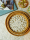 Set of 3 Round Rattan Inlaid Trays with Cloud Pattern - maystudio