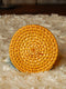 Set of 4 Premium Aligned Natural Handcrafted Rattan Coasters Set - maystudio