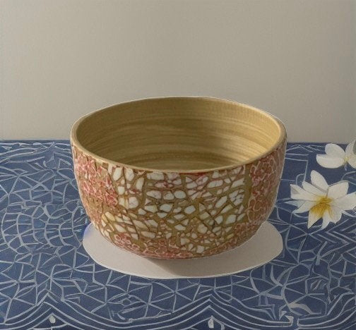 Set of 3 Handmade Bamboo bowls with a spoon set - maystudio